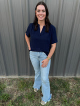 Danielle Basic Top, Navy