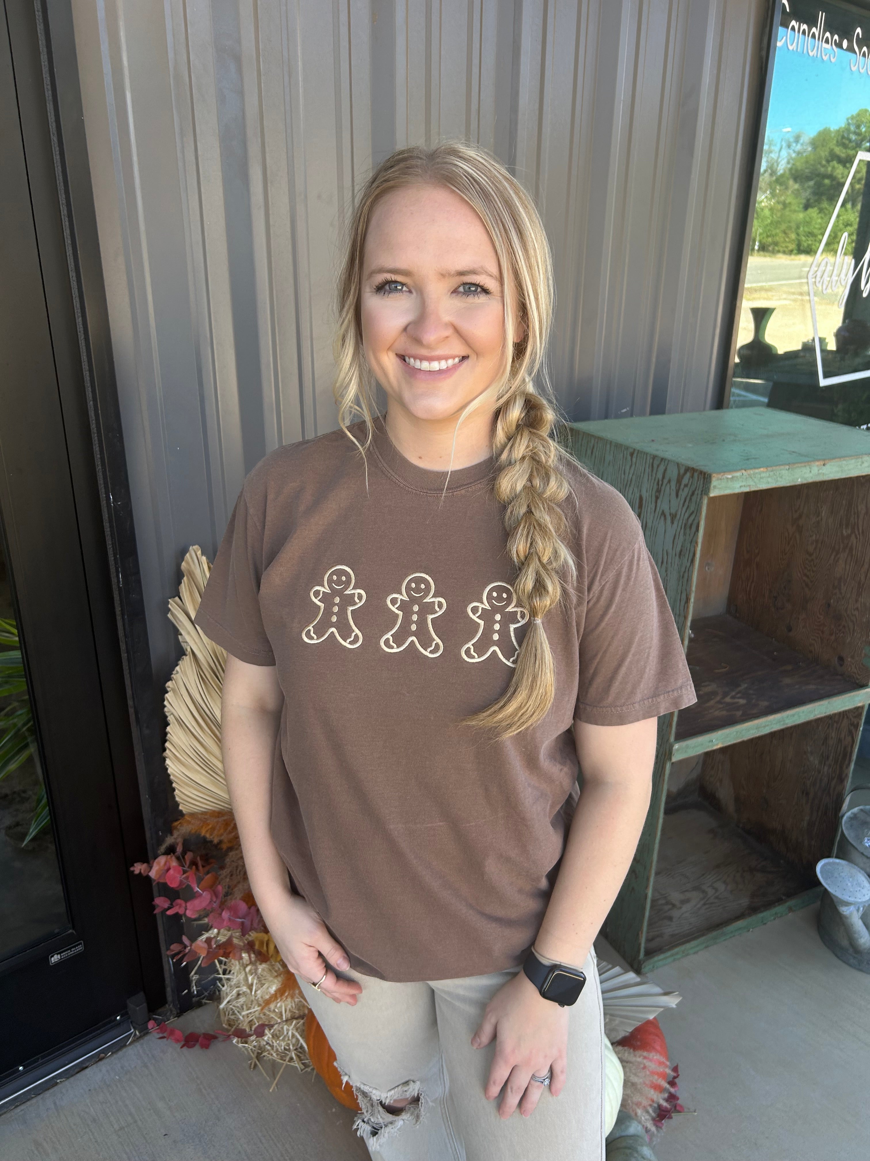 Gingerbread Man Comfort Colors Tee