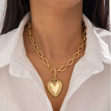 Toggle Heart Chain Necklace