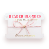 BB Pink Pearl Beaded Bow Bracelet