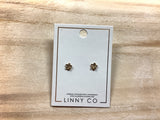 Linny Co Lyla Flower Clear Earrings