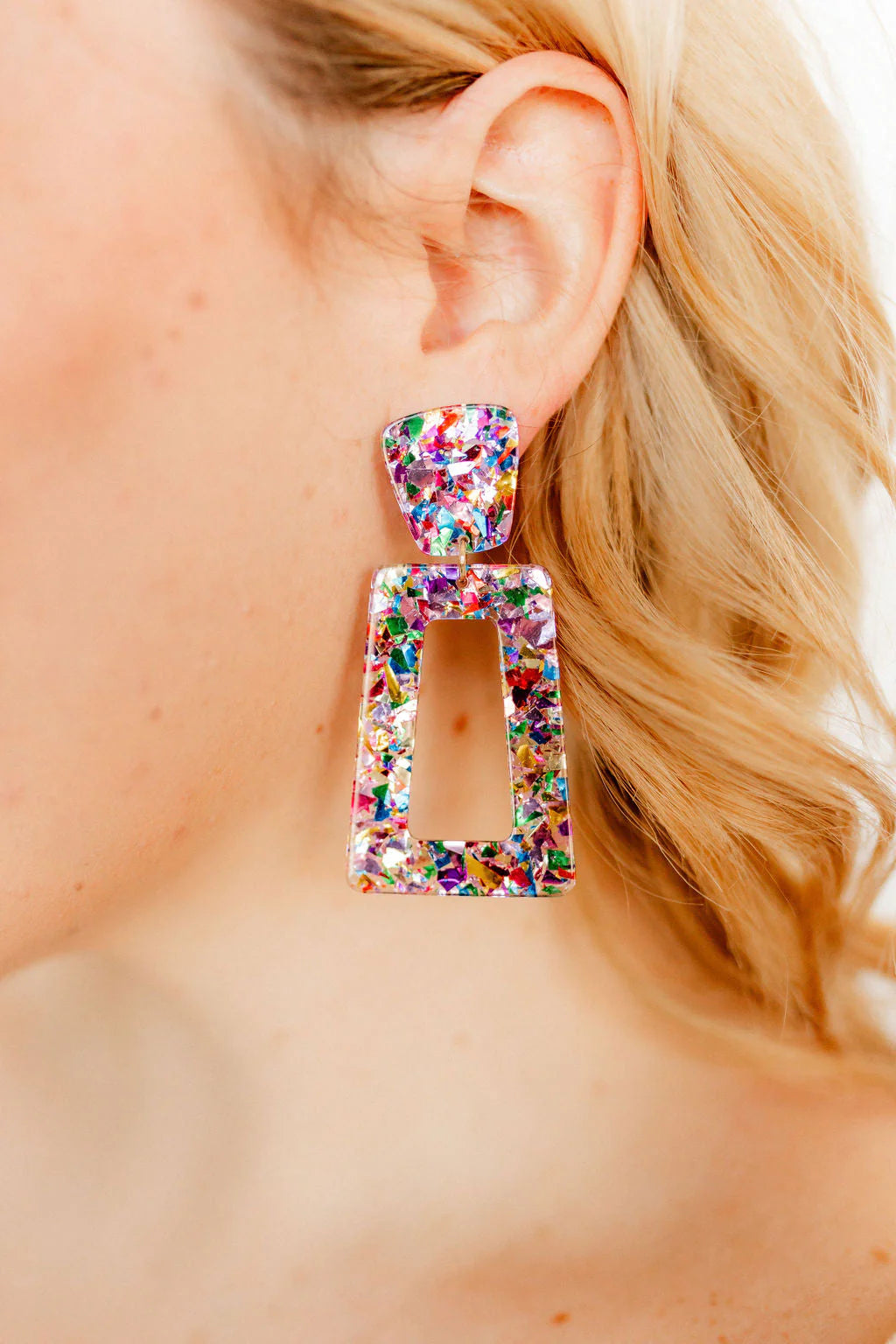 Linny Co Kennedy pink confetti earrings