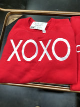 Red XOXO Block Sweatshirt