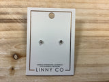 Linny Co Cooper Clear Silver Earrings