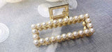 Mini Pearl Rectangle Clip