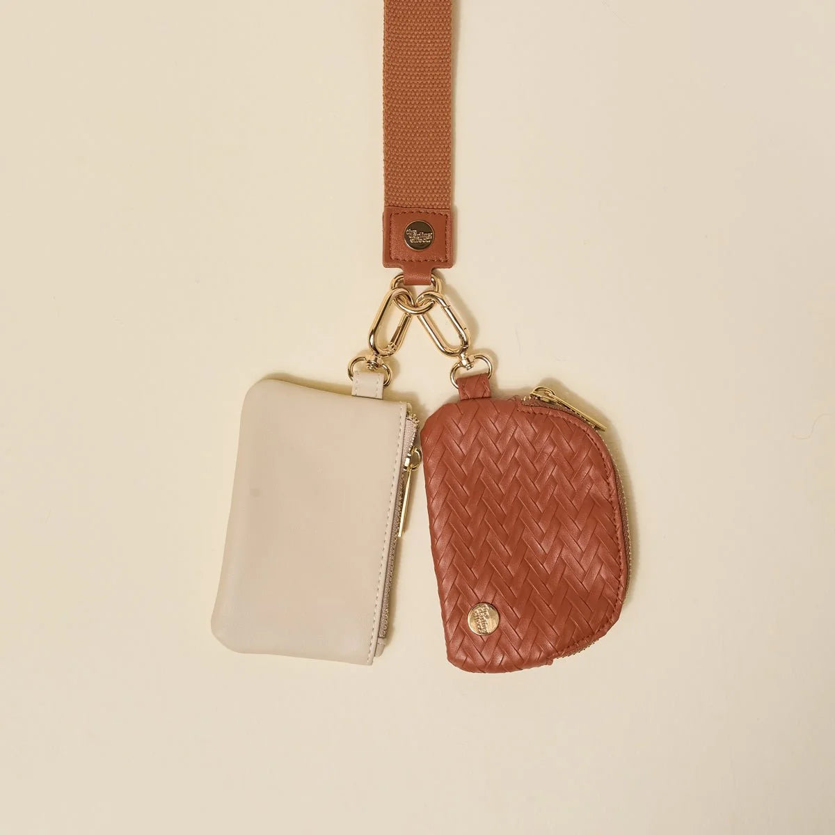 Brown Duo Wristlet