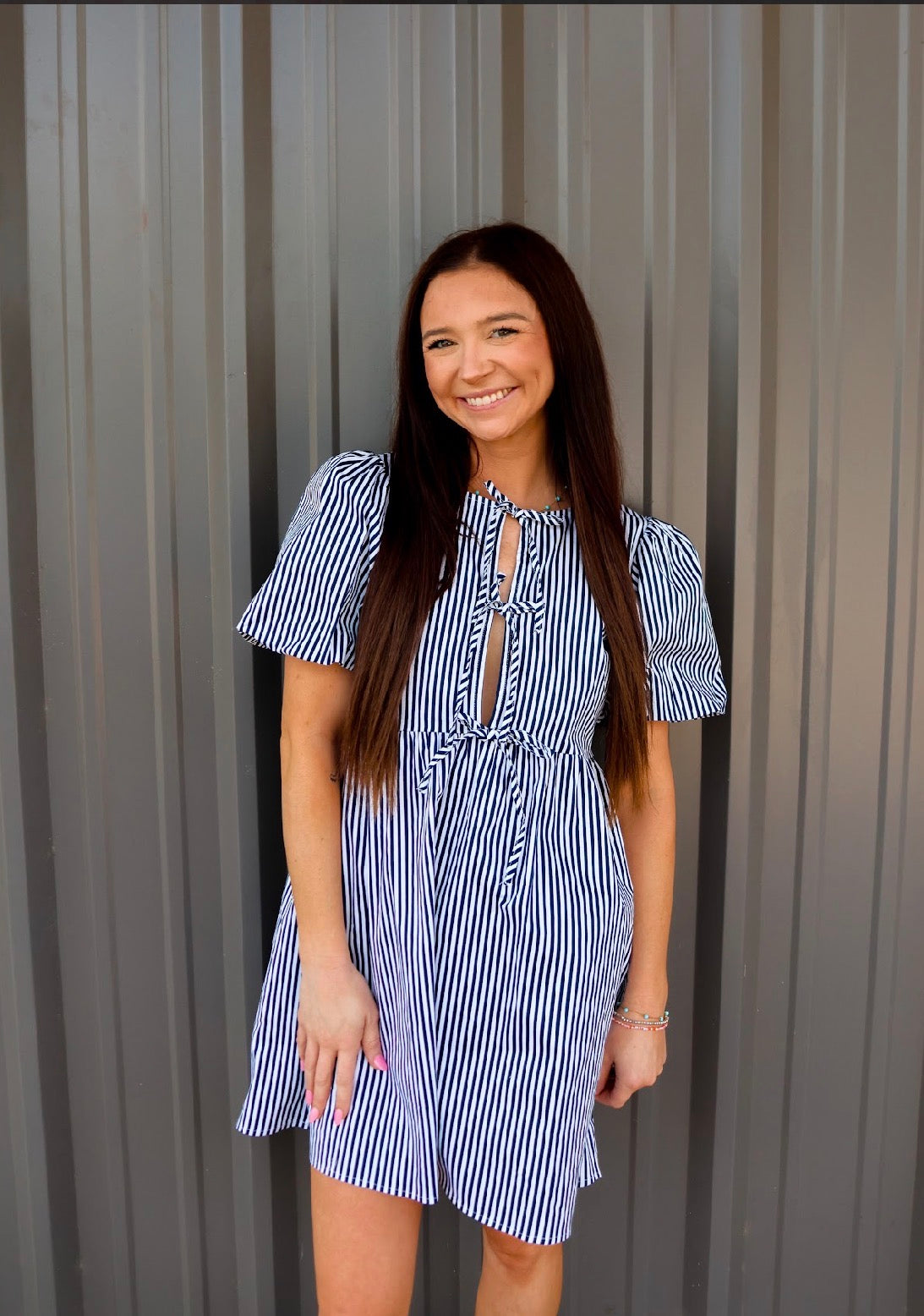 Navy Stripe Dress