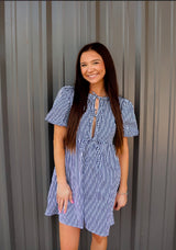 Navy Stripe Dress