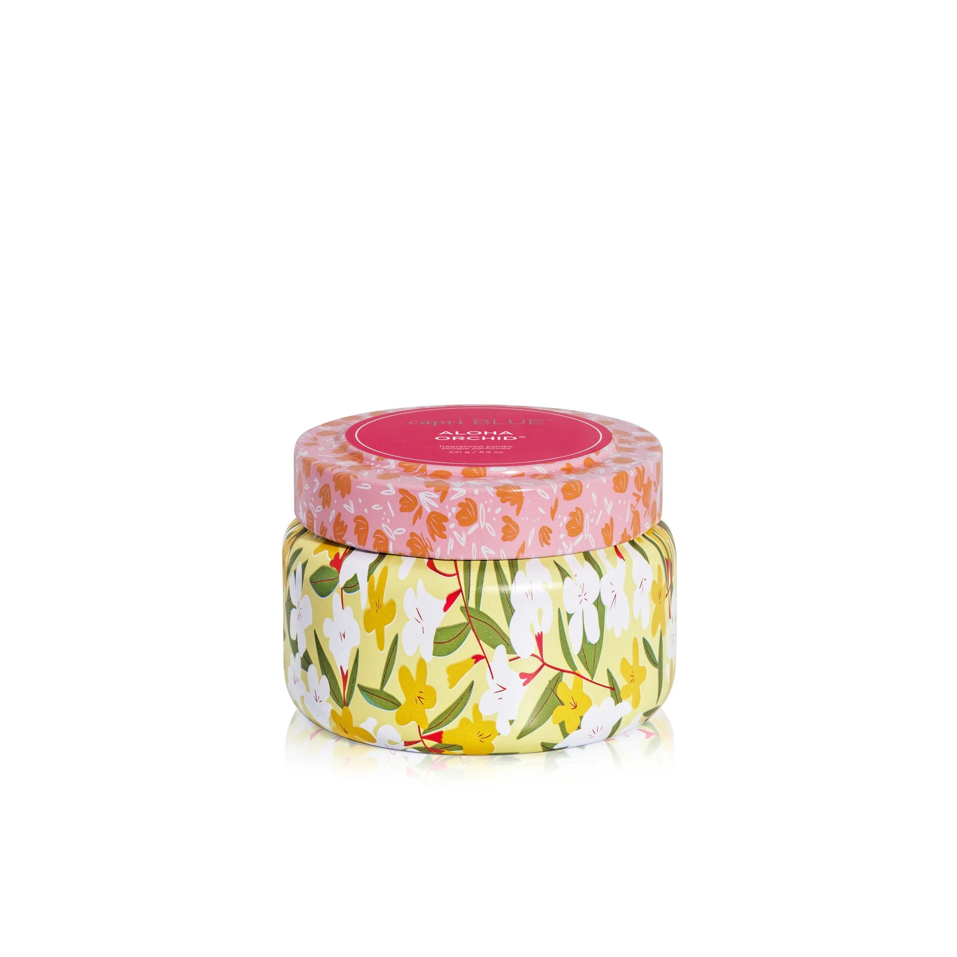 Aloha Orchid 8.5 oz Pattern Play Travel Tin Candle