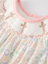 Spring Cross Smocked Romper