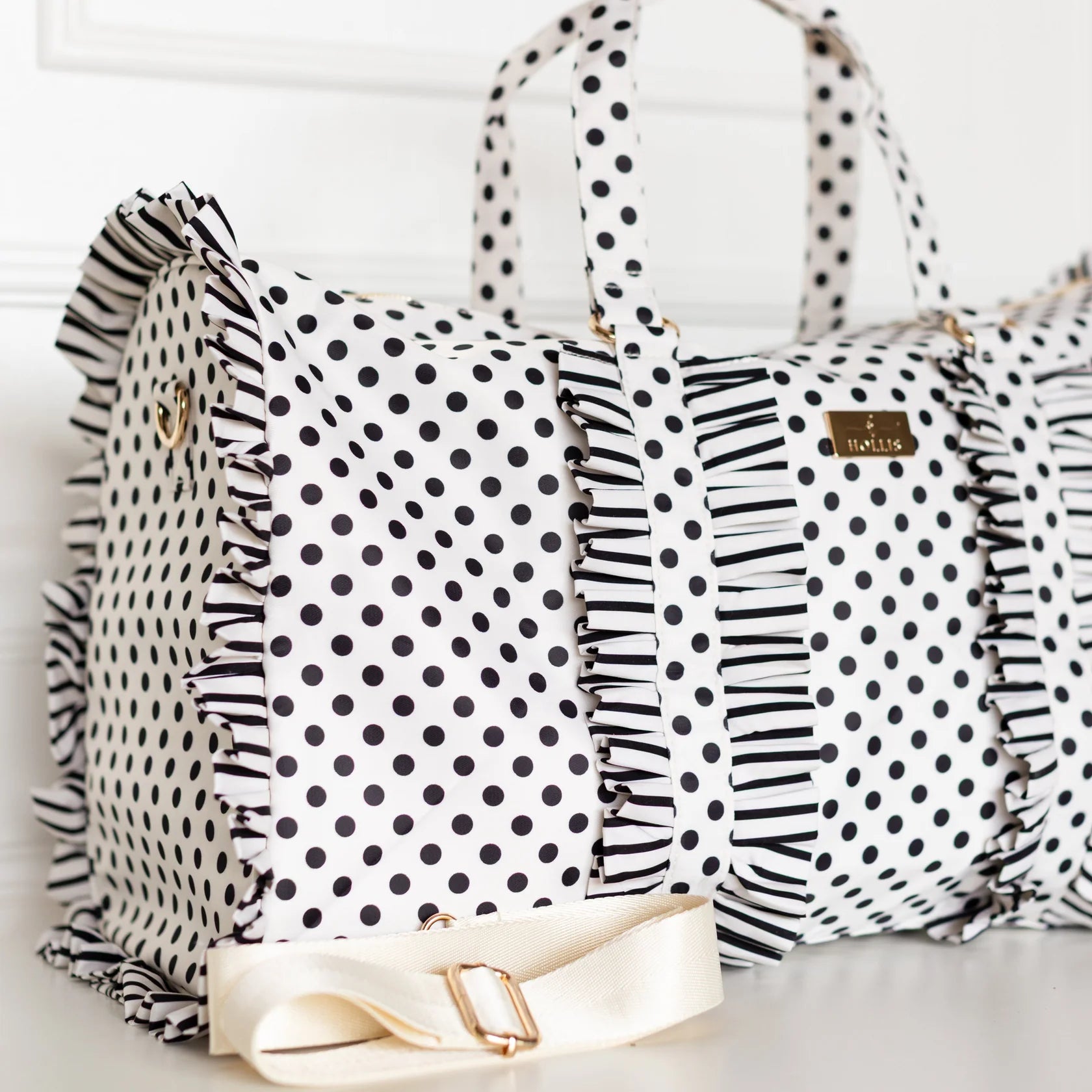 Hollis Nylon Polka Dot Weekender
