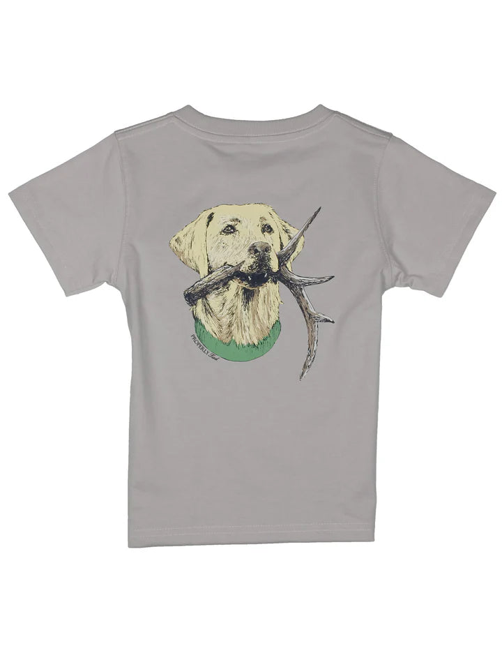 Boys Antler Lab SS Ice Gray Tee