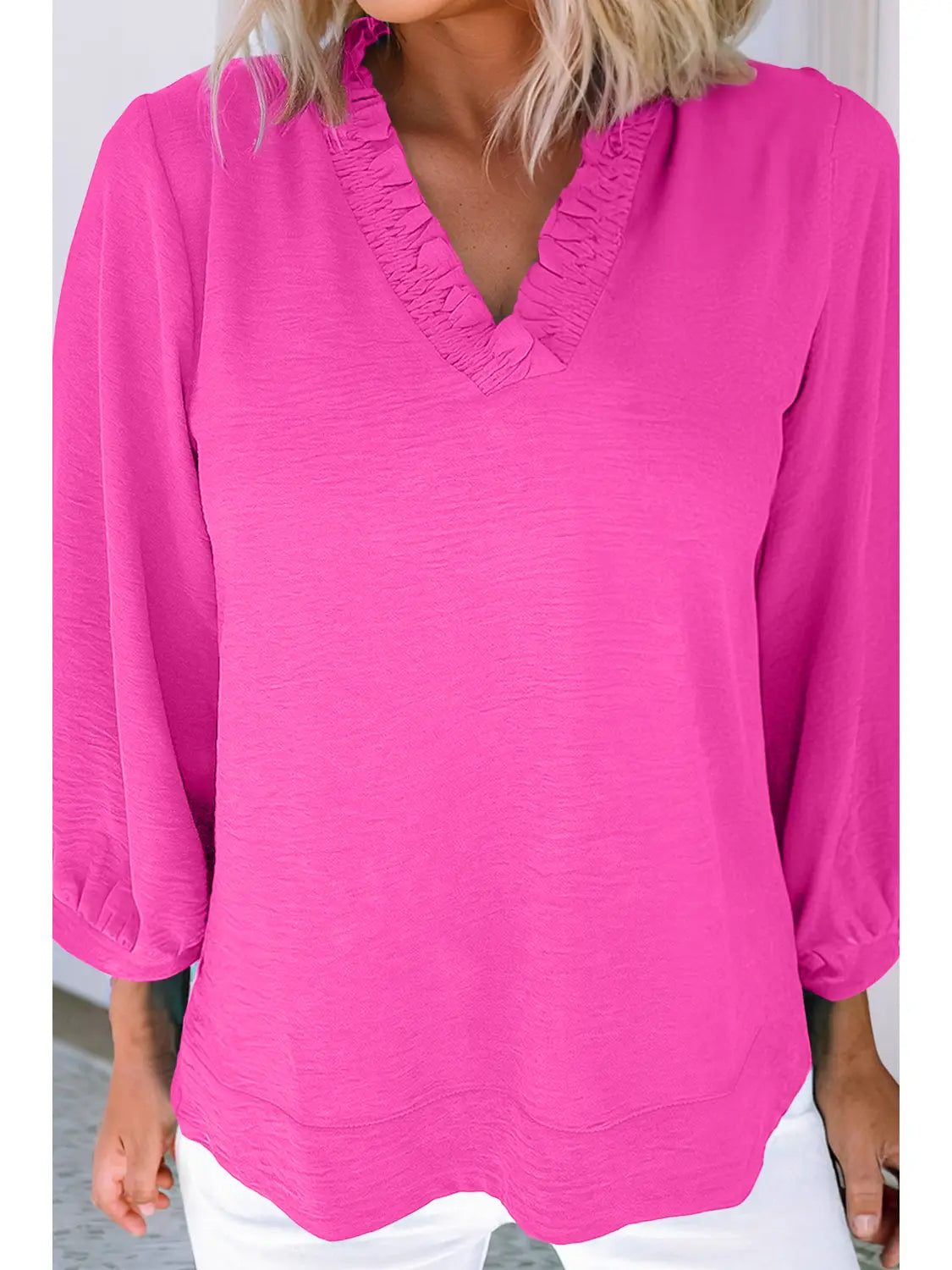Bridgett Blouse - Bright Pink