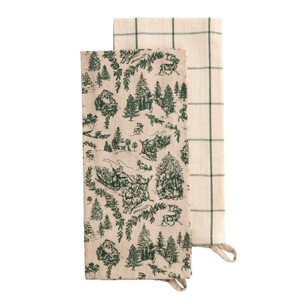 Toile Towel Set