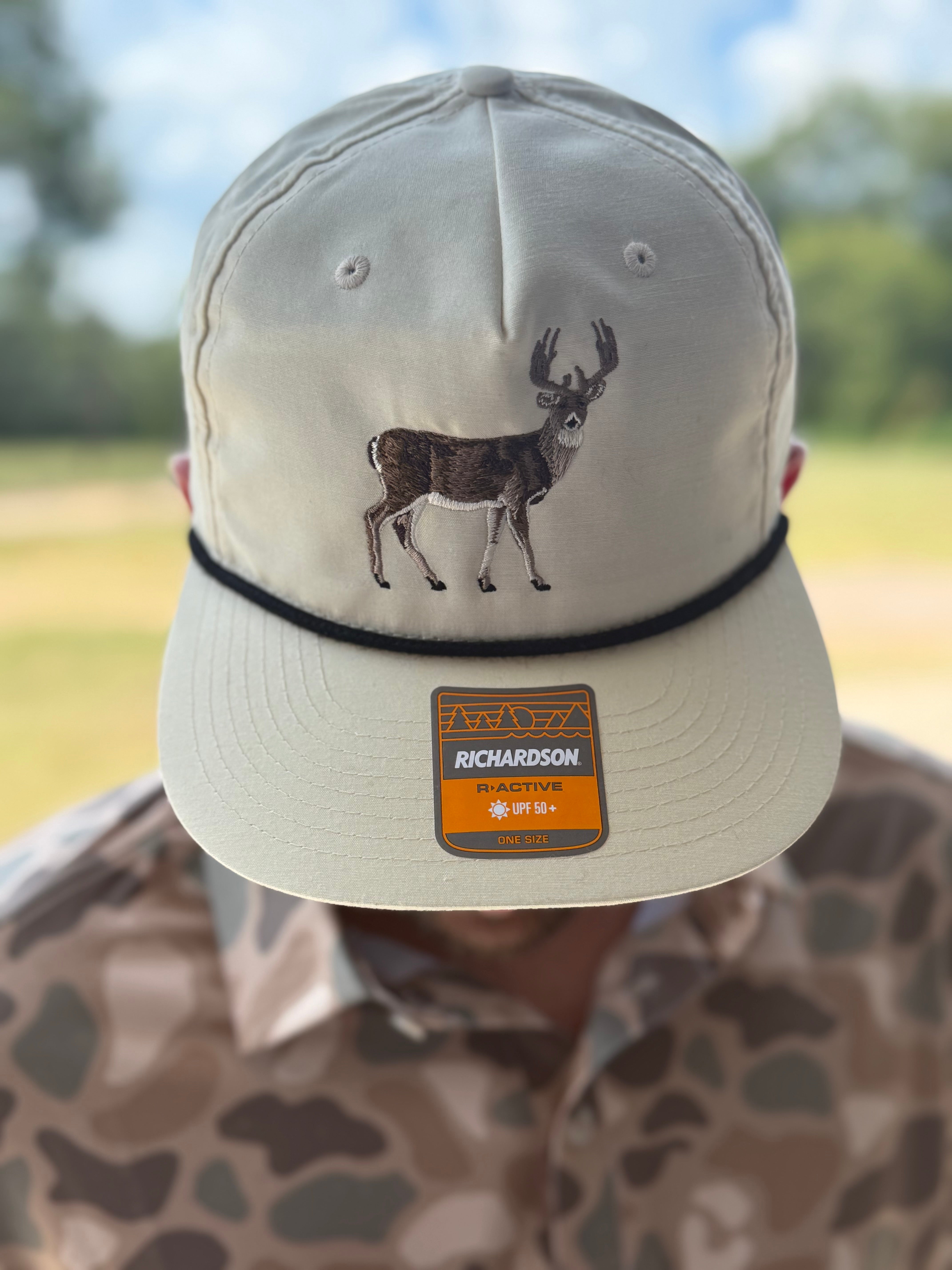 B3 Outdoors White Tail Deer Light Cream Cap