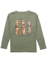 Boys Duck Calls LS Olive Tee