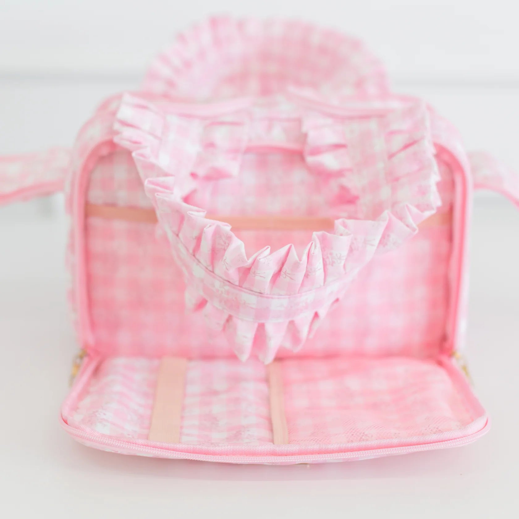 Ruffled Nylon Toiletry Bag