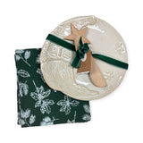 Santa White Plate Set
