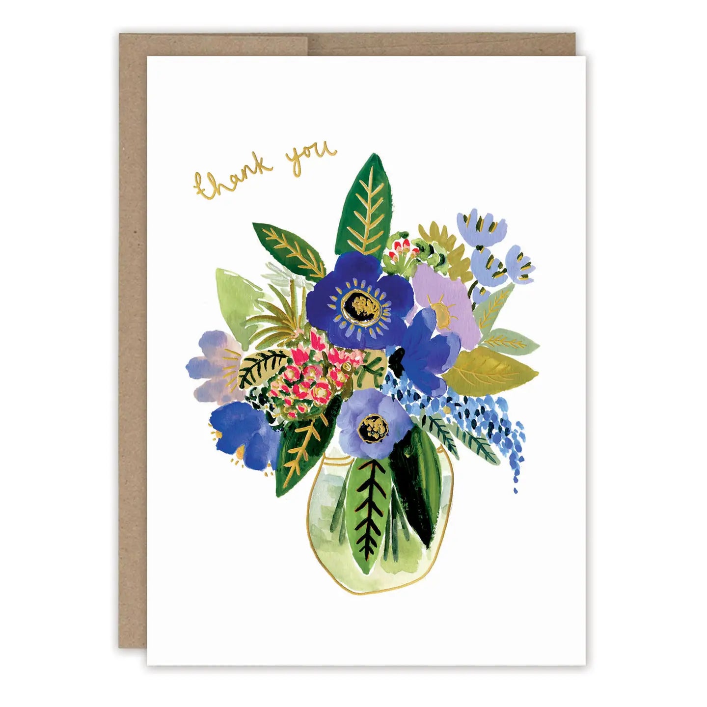 Thank You Vase Of Flowers Card