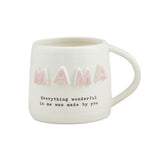 Chunky Mom Letter Mug