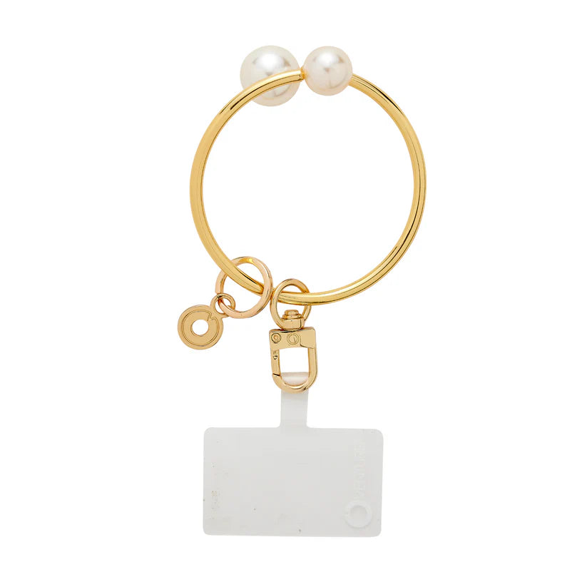 Big O® Phone Bracelet - Gold & Pearl Phone Wristlet