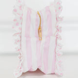Pink Polka Stripe XL Pouch