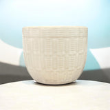 White Stoneware Planter