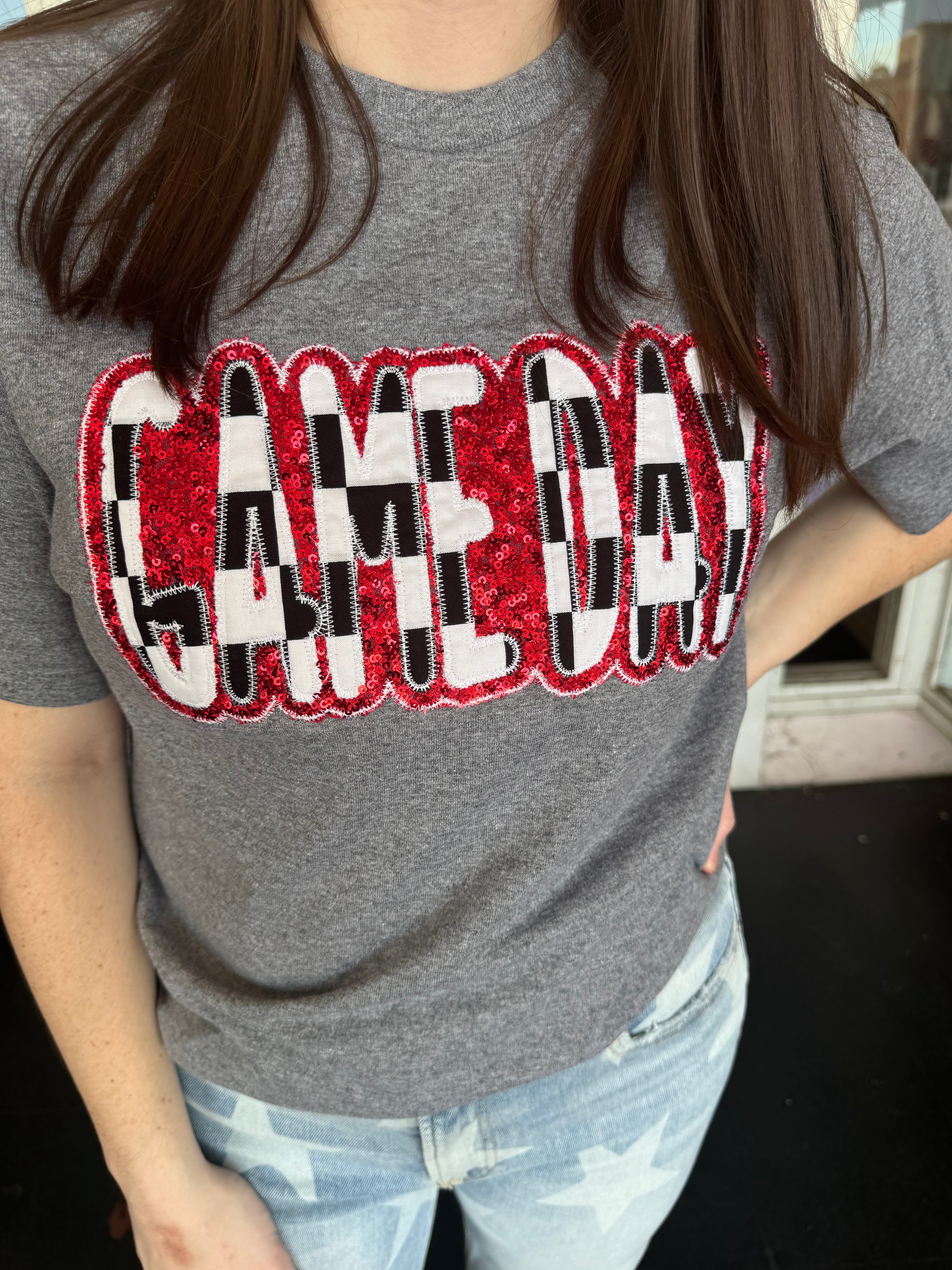 Red Game Day tee