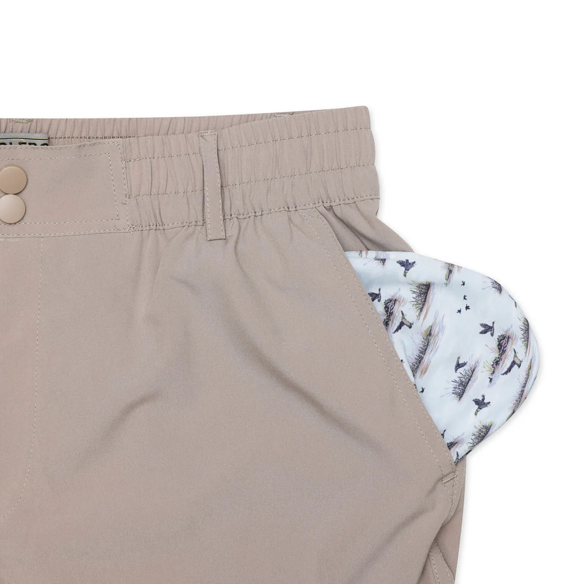 Adult Cobblestone Khaki Duck Hunt Pocket Athletic Shorts