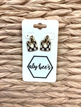 Check Dangle Earrings