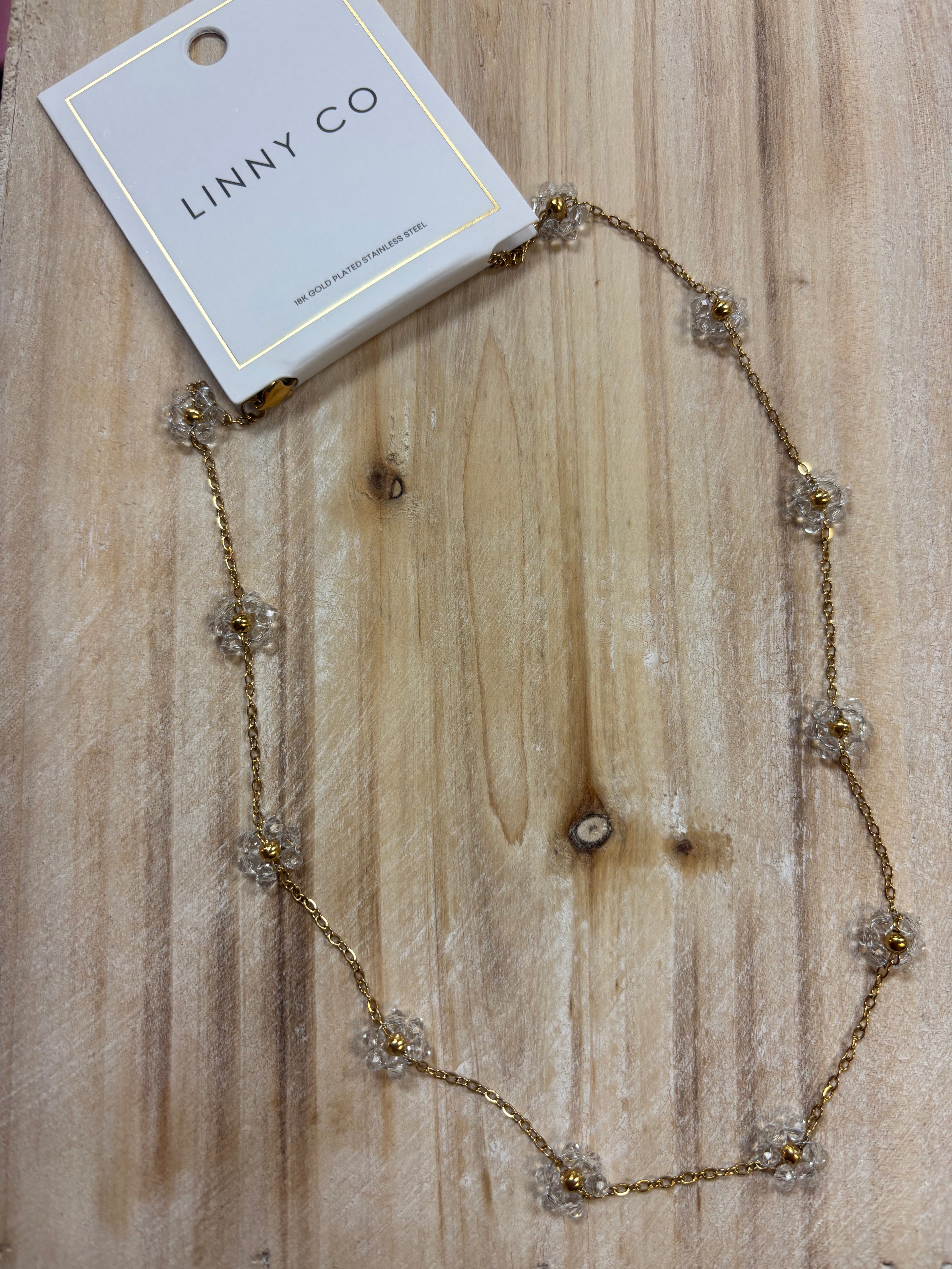 Linny Co Gracie Clear Necklace