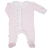 Paty Pink Footie Onesie With Eyelet Trim