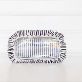 Ruffled Nylon Large Clear Pouch