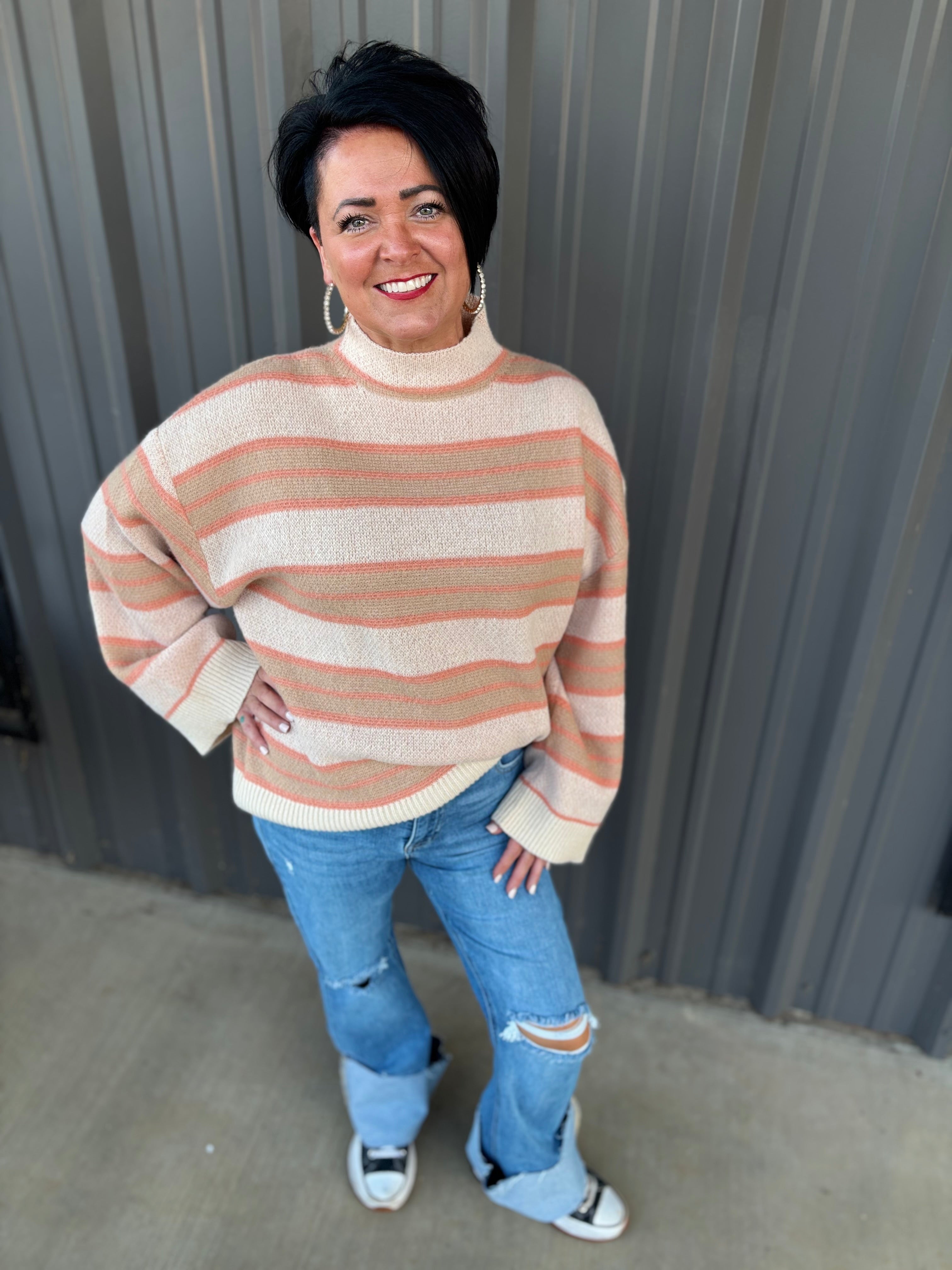 Quinnie Turtleneck Sweater Orange