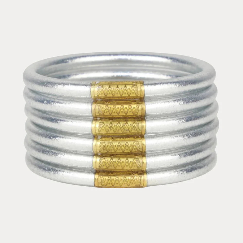 Silver Serenity Prayer Bangles
