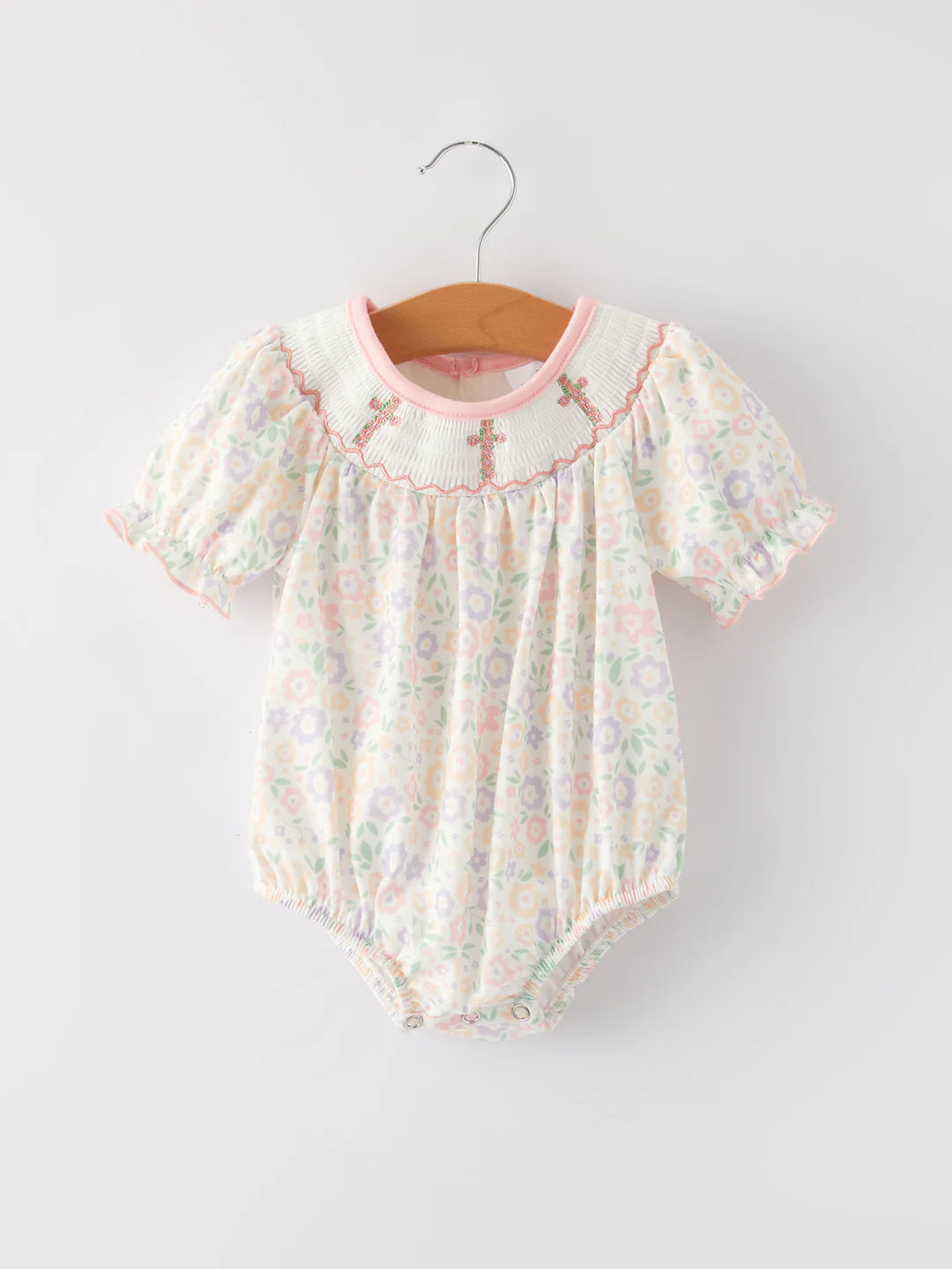 Spring Cross Smocked Romper