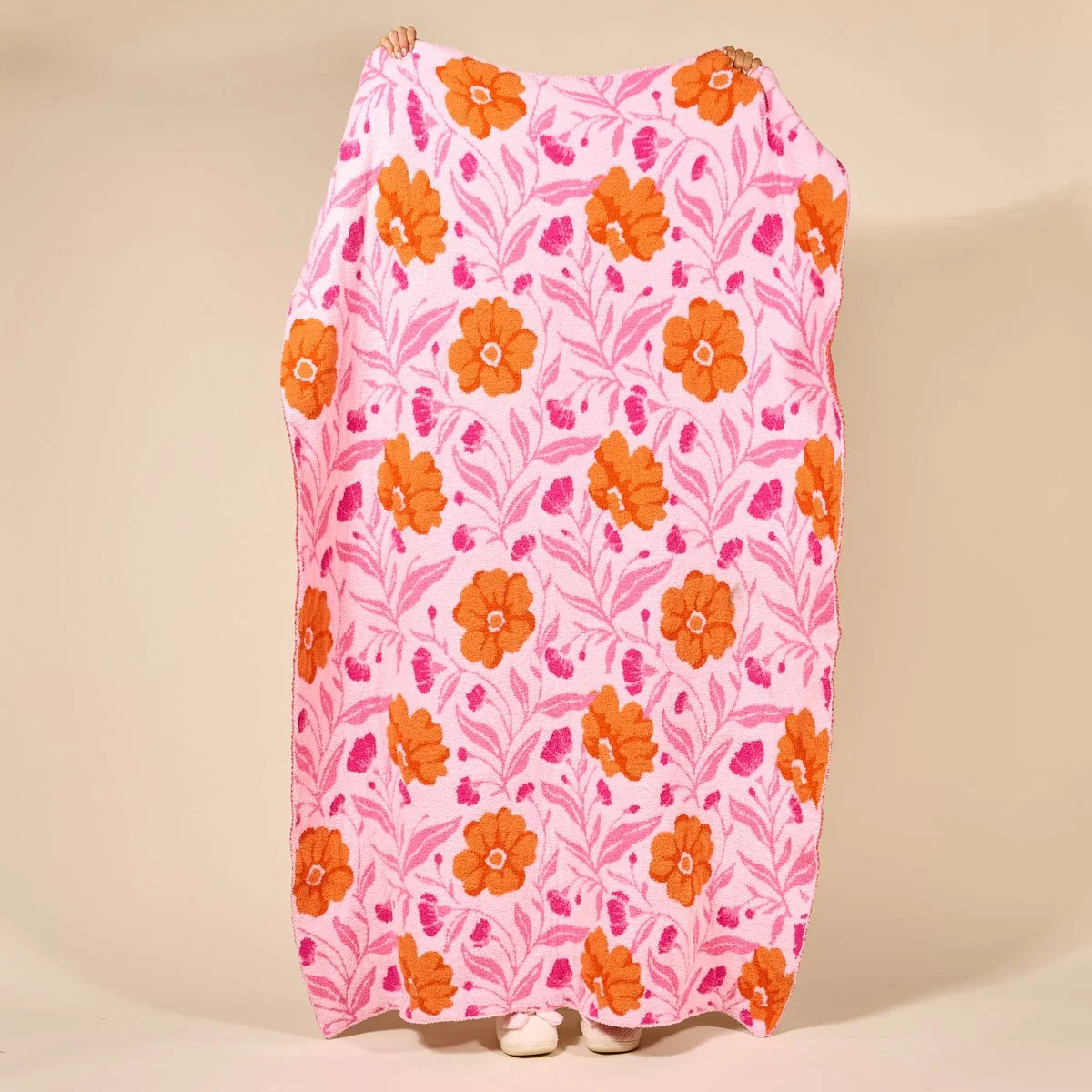 Poppin’ Petals Hot Pink Blanket
