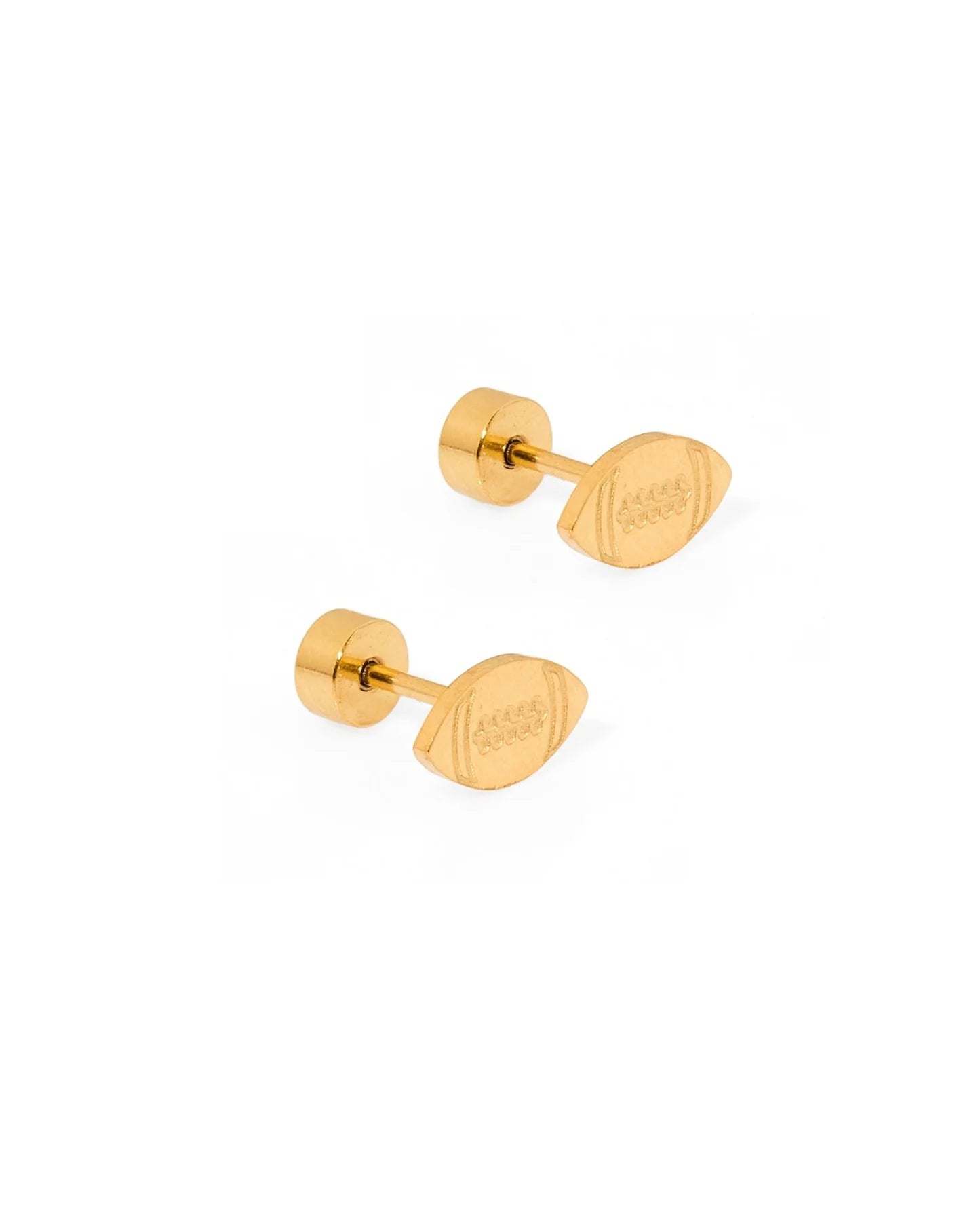 Linny Co Football Screwback Earrings