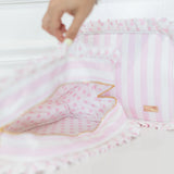 Pink Polka Striped Tech Pouch