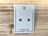 Linny Co Paw Print Gold Earrings