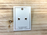 Linny Co Ruby Bow Gold Earrings