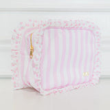 Pink Polka Stripe XL Pouch