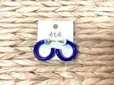 Shiny Blue Hoops