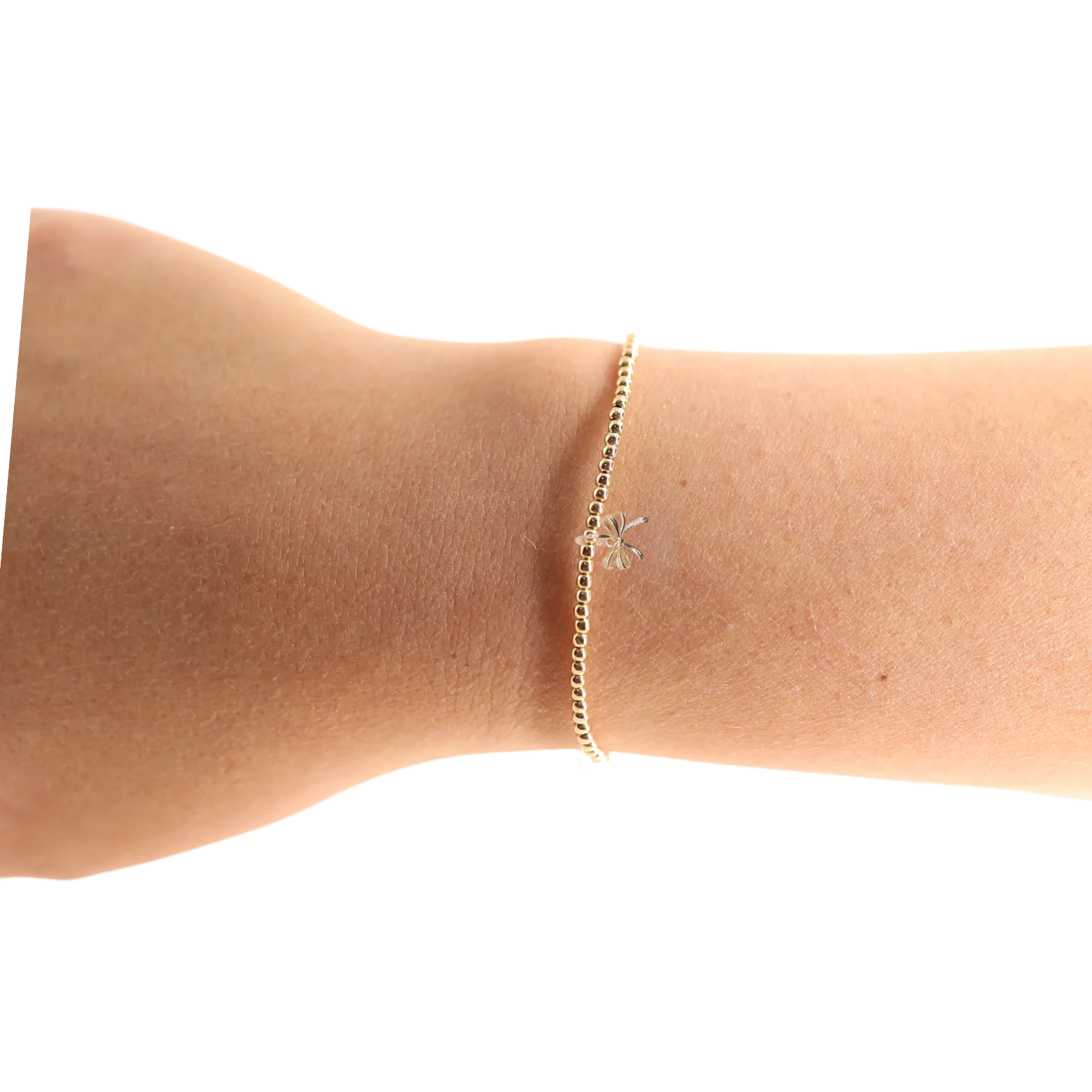 BB Gold Bow Charm Bracelet