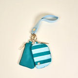 Sicily Stripes Teal Keychain Wallet