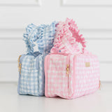 Ruffled Nylon Toiletry Bag