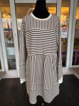Mocha Striped Dress