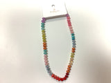 Natural Agate Glass Beaded Necklace