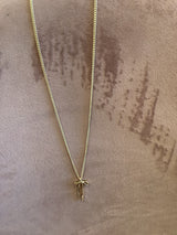 Authentic Long Bow Ribbon Necklace - Gold