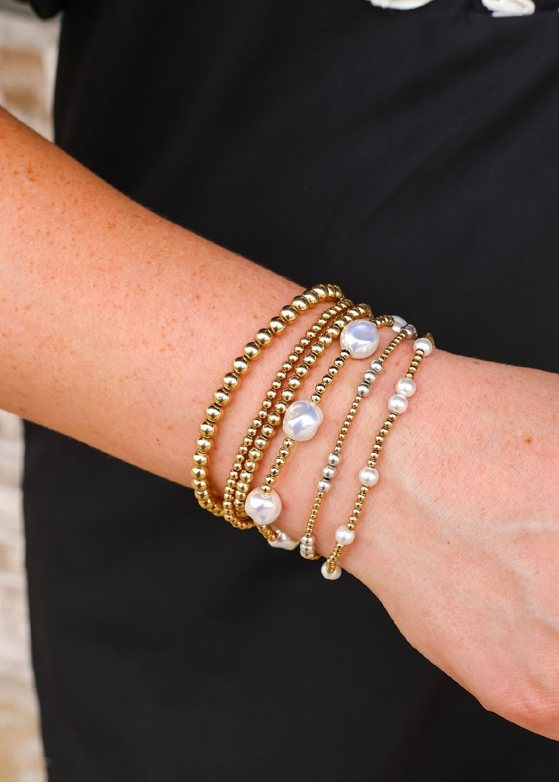 BB 5MM Gold Beaded Bracelet